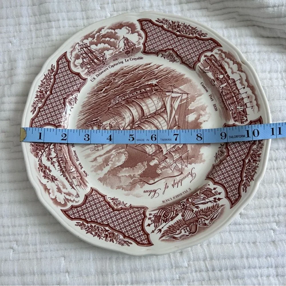 Vintage Fair Winds Friendship of Salem Dinner Plates Set of 2 Collectible